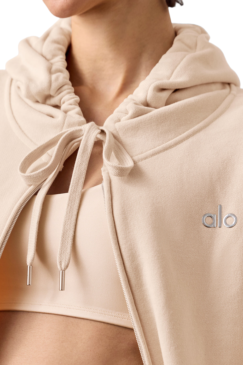 š Full Zip Hoodie | Macadamia Beige Hooded Sweatshirt | Cozy Fleece Jacket (S-XL)