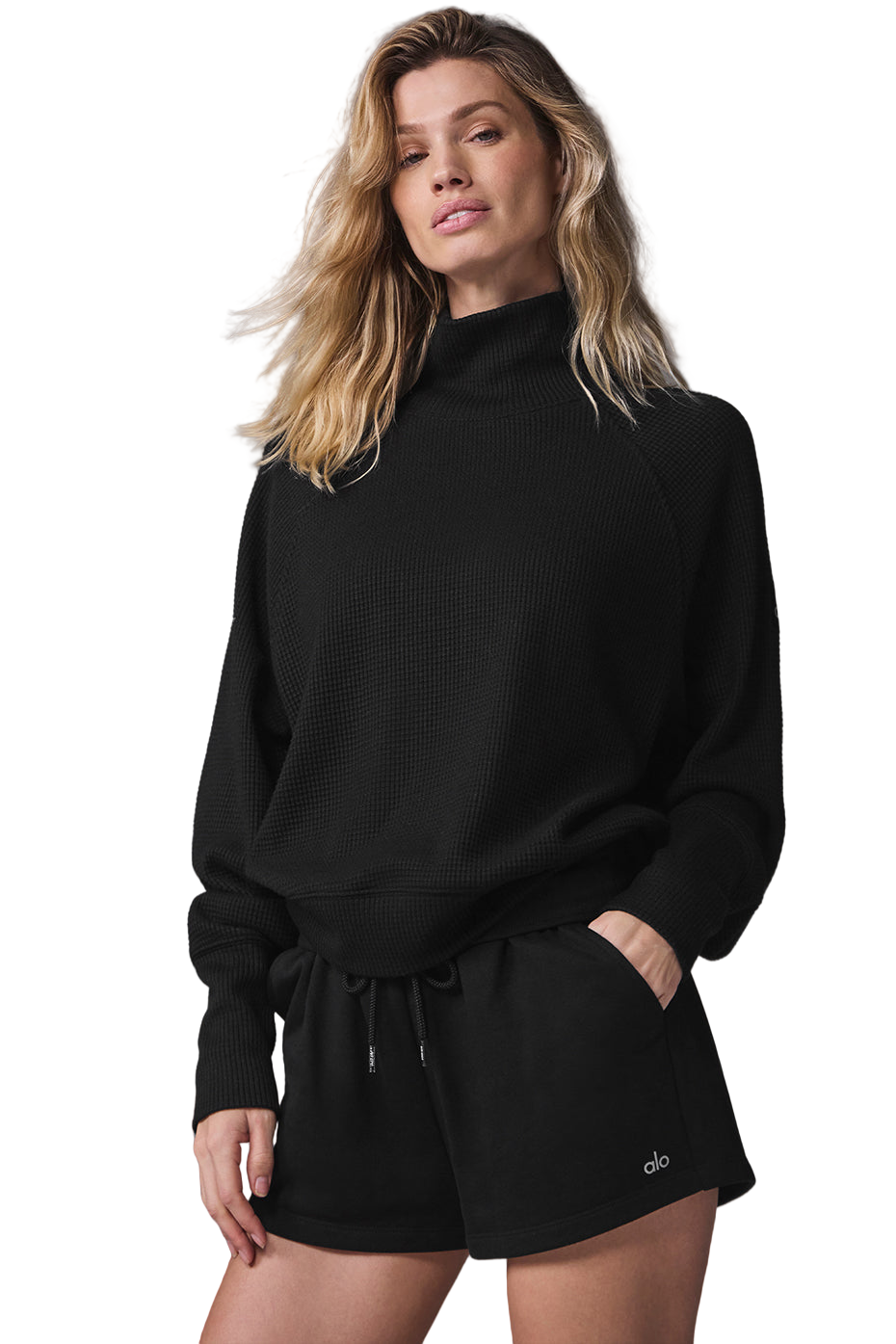 Thermal Weekend Escape Mock Neck Long Sleeve Top for Women & turtleneck sweater | Size S-XL | Black ♨️👚