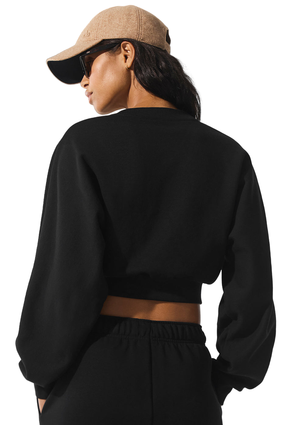 👚 Cropped Accolade Crewneck Sweatshirt for Women | Size S-XL | Black | Fast Shipping