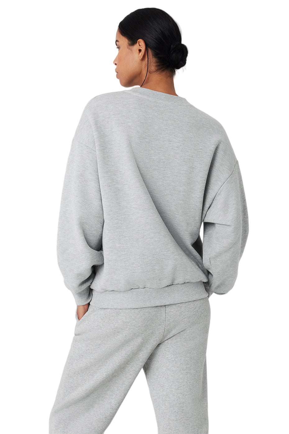 🔥 2025 ALO Line Up Bra & Sports Accolade Crew Neck Pullover - White | Size XS-XL | Women's Athletic Sets & Workout Gear