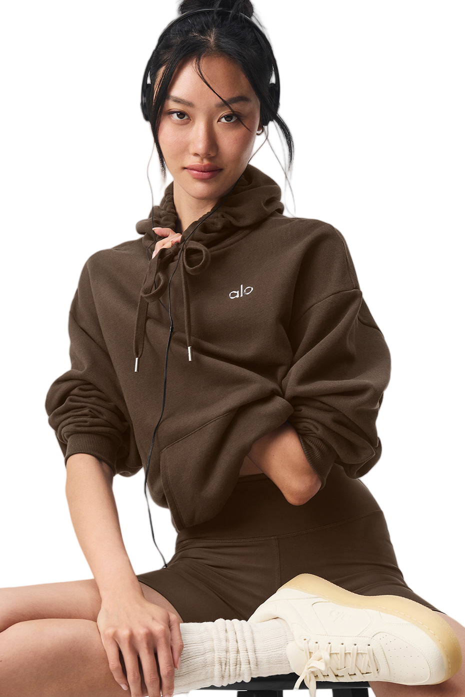 🧥 ALO Accolade Hoodie - Espresso Brown | Sizes S, M, L, XL | Premium French Terry