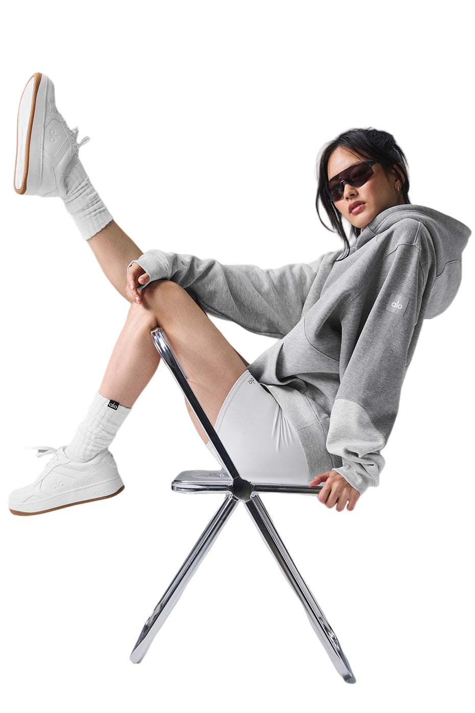 Accolade Wave Hoodie - Athletic Heather Grey-Tonal White | Women's Pullover Fleece Hooded Sweatshirt | Size S-XL Color Grey 🔥