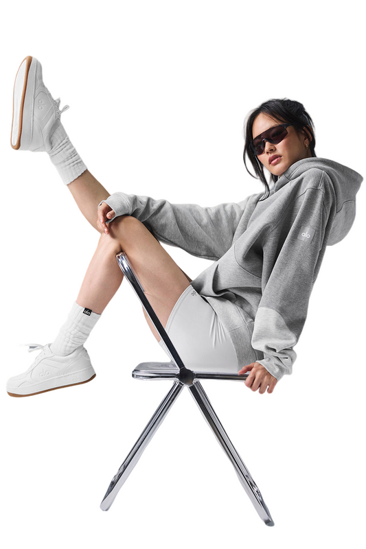 Accolade Wave Hoodie - Athletic Heather Grey-Tonal White | Women's Pullover Fleece Hooded Sweatshirt | Size S-XL Color Grey 🔥