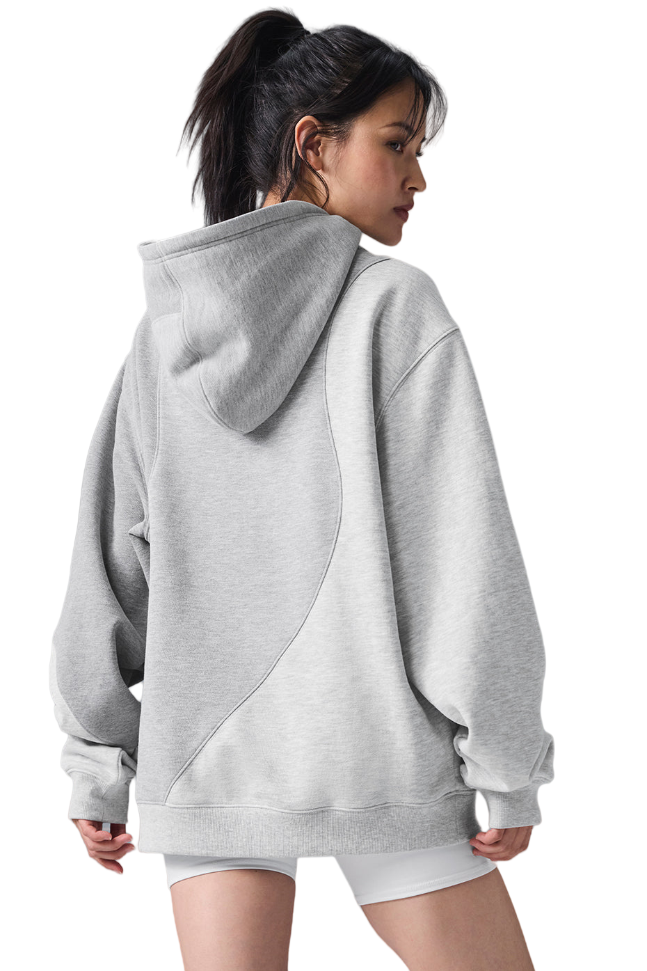 Accolade Wave Hoodie - Athletic Heather Grey-Tonal White | Women's Pullover Fleece Hooded Sweatshirt | Size S-XL Color Grey 🔥