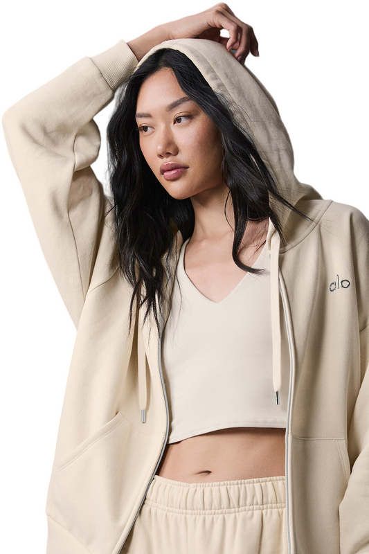 👕 Full Zip Hoodie | S-XL Sizes | Oat Milk Color 👕