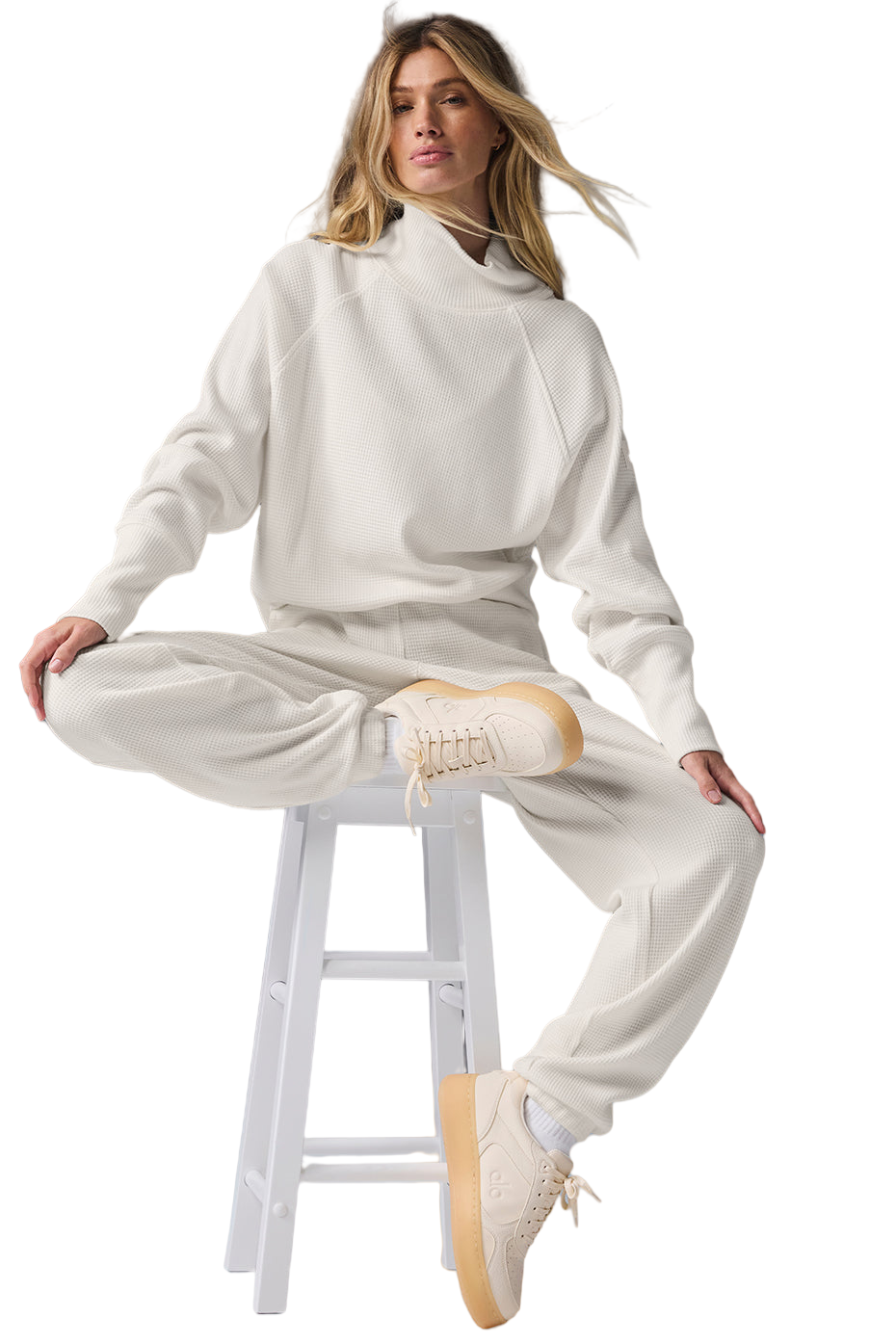 Women's Thermal Weekend Escape Mock Neck Long Sleeve Top | Cozy & Cute Cold Weather Shirt | Size S-XL | White