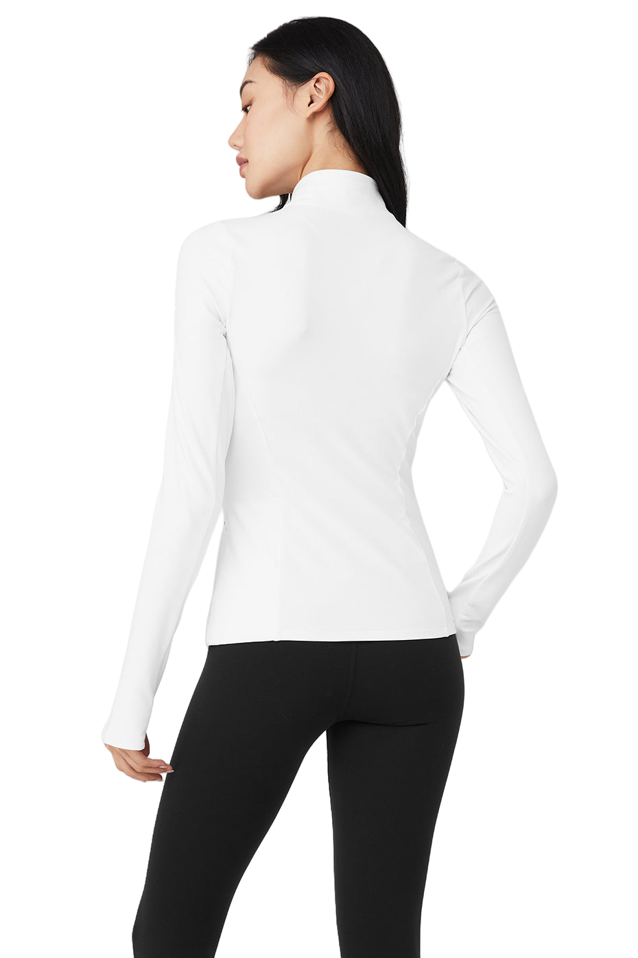 Alo Soft-1-2-Zip Rapid Pullover Hoodie 🧘‍♀️ Women's Fleece Jacket | White | Size S-XL ✅