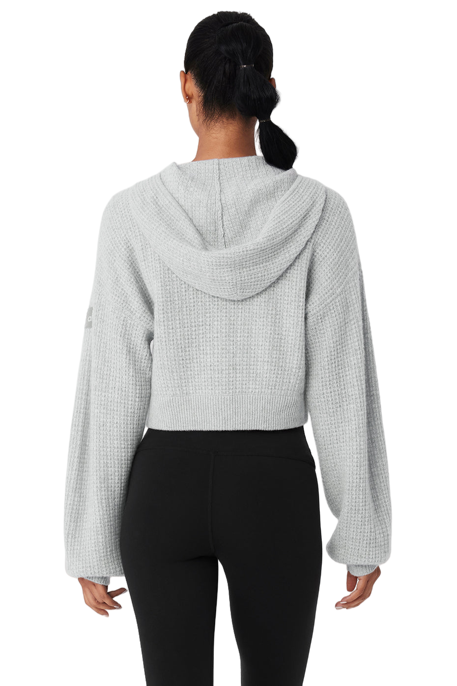 Women's Cashmere Plush Waffle Full-Zip Hoodie | Athletic Heather Grey Knitwear | Sizes S-XL 🔥