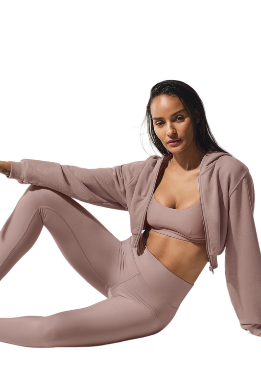 Sweet Escape Women's Taupe Zip Up Hoodie | Cozy Fleece Pullover | Sizes S-XL 🍂