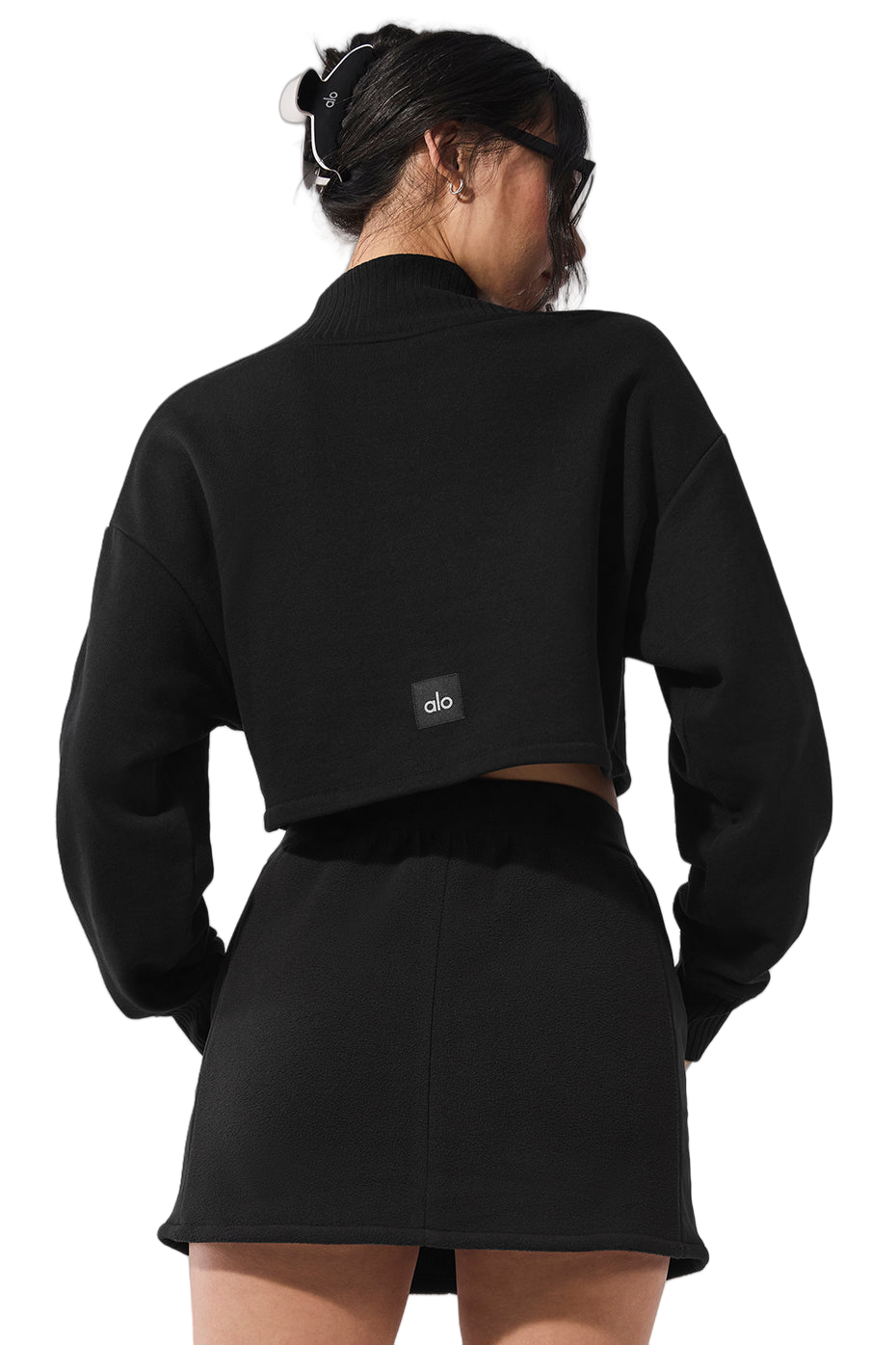 Cropped Serience Coverup Women's Black | Sizes S-XL 🌟 | Lightweight Loungewear & Cover-Up ☁️