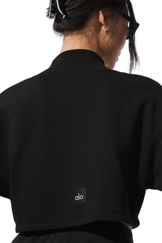 Cropped Serience Coverup Women's Black | Sizes S-XL 🌟 | Lightweight Loungewear & Cover-Up ☁️
